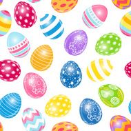 Beautiful Easter Egg Seamless Pattern Background Vector Illustra N2