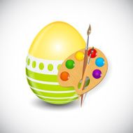 Beautiful Easter Egg Background Vector Illustration N65