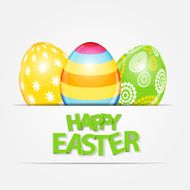 Beautiful Easter Egg Background Vector Illustration N96