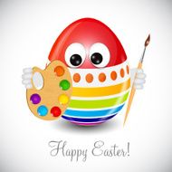 Beautiful Easter Egg Background Vector Illustration N97