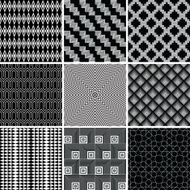 Gray seamless vector patterns set