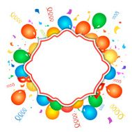 Colorful celebration background with confetti Vector Illustration