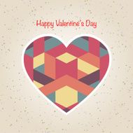 abstract valentine's day retro geometric pattern N4
