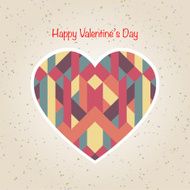 abstract valentine's day retro geometric pattern N5