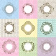 Set of geometric frames vector illustration