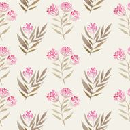 Watercolor seamless flowers pattern N2