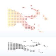 Map of Independent State Papua New Guinea with Dot Pattern