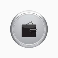 Internet button wallet icon on white background vector