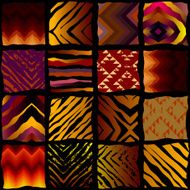 Exotic pattern in patchwork style