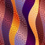 Waves patchwork in chinese dtyle and silk effect