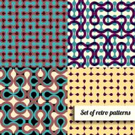 Set of retro geometric style