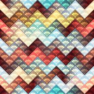 Chevron pattern with decorative ornament