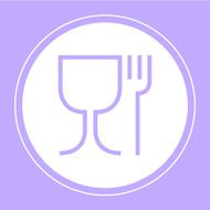 Fork and glass icon great for any use Vector EPS10