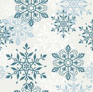 Seamless pattern with decorative christmas snowflakes