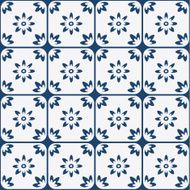 Blue and white delft pattern N18