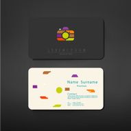 business cards creative template layout with camera symbol