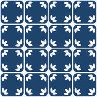 Blue and white delft pattern N19
