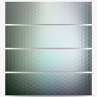 Abstract hexagonal headers set blurred design vector N19