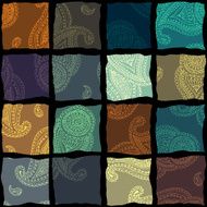 Paisley pattern in patchwork style
