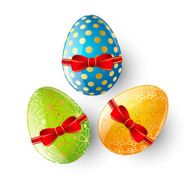 Easter eggs with red ribbon N2