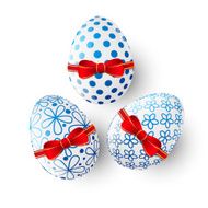Easter eggs with red ribbon N4