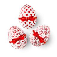 Easter eggs with red ribbon N5