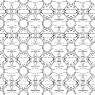Vector Seamless Monochrome Abstract Pattern N37