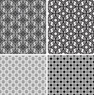 Black and white ornamental seamless pattern Vector background