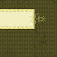 label on background with diamond ornaments