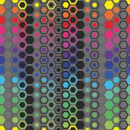 Colorful geometric pattern with pentagons