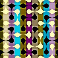 Abstract geometric pattern on plaid background