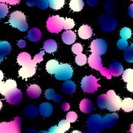Color stains on black background
