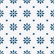 Hand drawn seamless indigo pattern N3