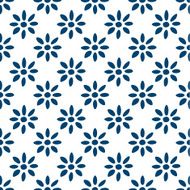Hand drawn seamless indigo pattern N4