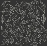 Abstract illustration with leafs