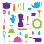 Kitchen Icons Set Vector EPS10