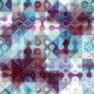 Abstract geometric pattern with droplet elements