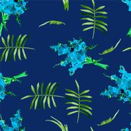 Illustration with Flowers Forget-Me-Not