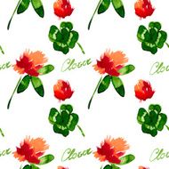Floral Pattern Clover Flowers N3
