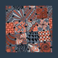 vector varicolored pattern zentangle N2