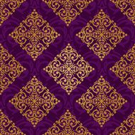 Vector seamless baroque damask luxury background N17