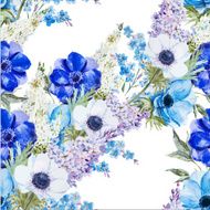 Anemones flowers pattern