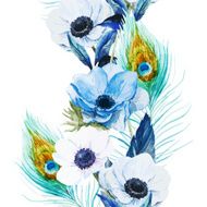 Anemones flowers pattern N3