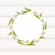 Tulips wreath border