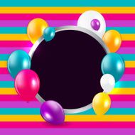 Colored Balloons Background Vector Illustration N6