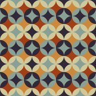 abstract retro geometric pattern N46