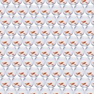 seamless pattern of fish in bowl