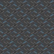 Colored geometrical pattern with blue dotted waves