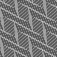 Monochrome pattern with gray striped diagonal interwoven grid