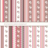 Seamless patterns vector set